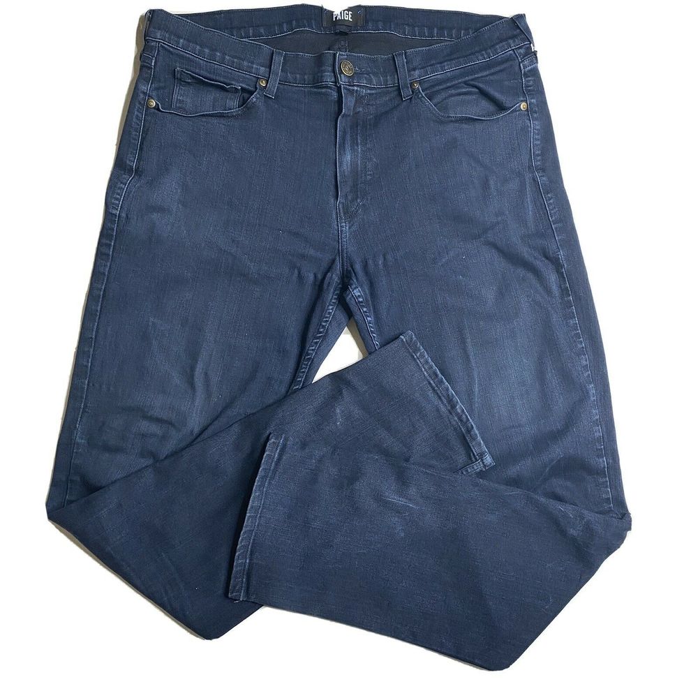 Paige Lennox Slim Fit Mens Jeans Sz 36 Dark Wash